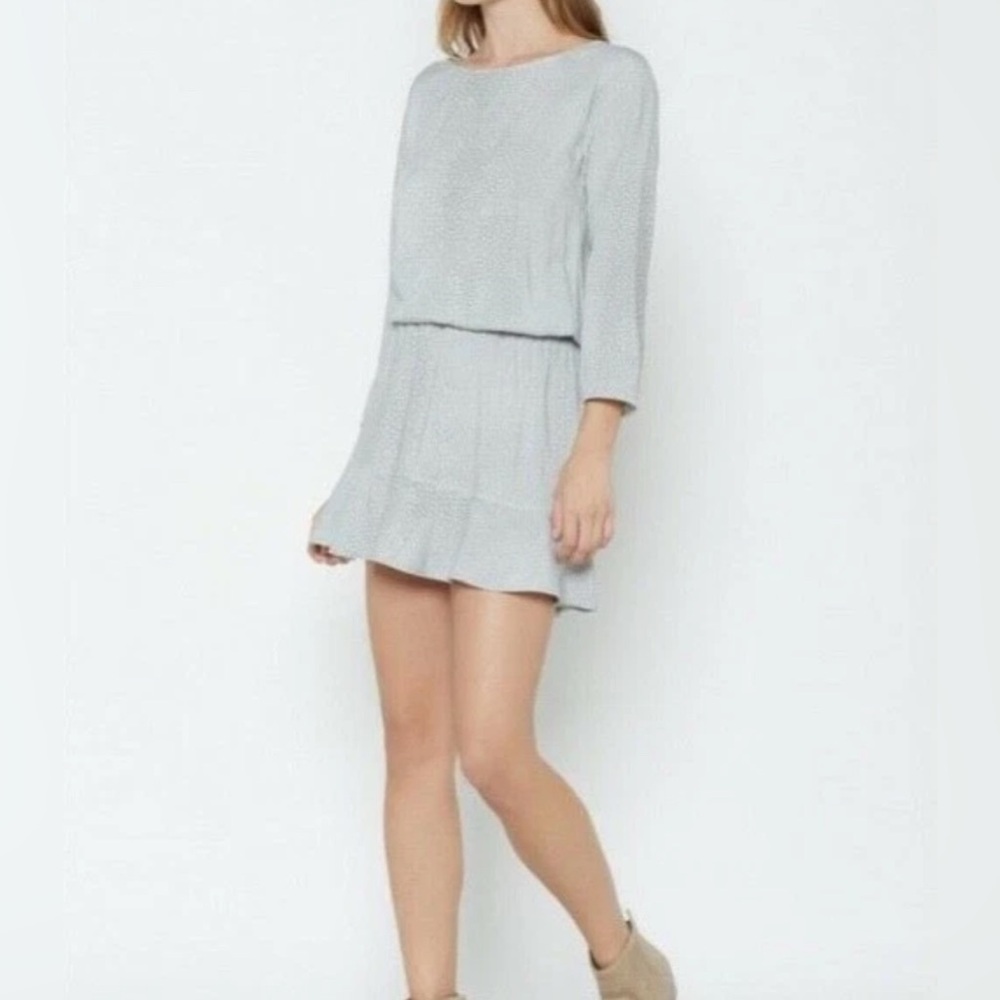 NWT Soft Joie Arryn B Dress Size Medium Stingray Print Mini 3/4 Sleeve Rayon